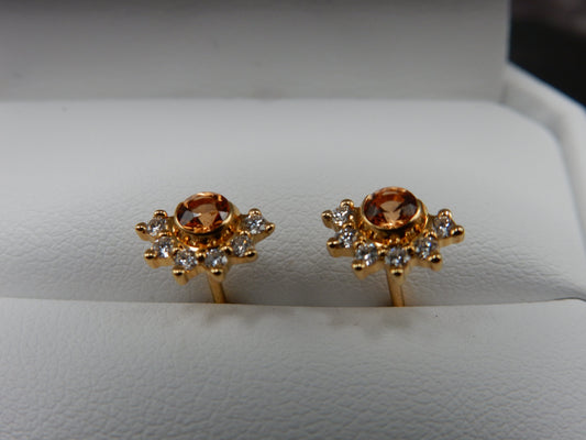 Nouvel Heritage Garnet & Diamond Earrings